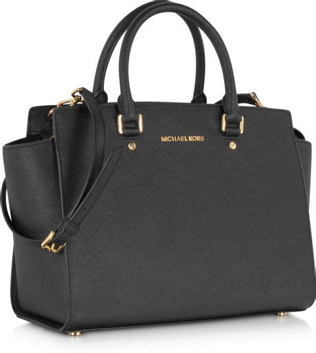 michael kors selma large saffiano top zip satchel|selma leather satchel.